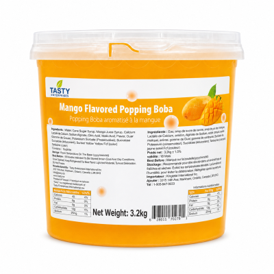 “Tasty” Mango Popping Boba