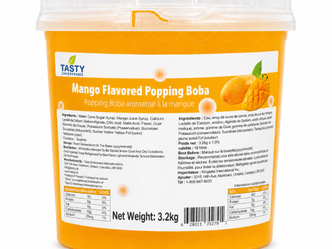 “Tasty” Mango Popping Boba