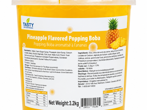 “Tasty” Pineapple Popping Boba