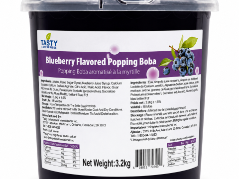 Tasty” Blueberry Popping Boba