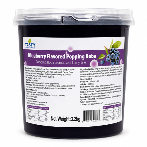 Tasty” Blueberry Popping Boba
