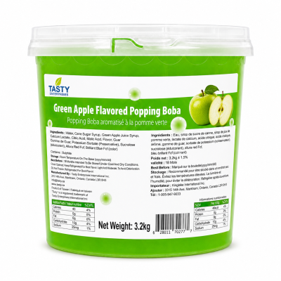 Tasty” Green Apple Popping Boba