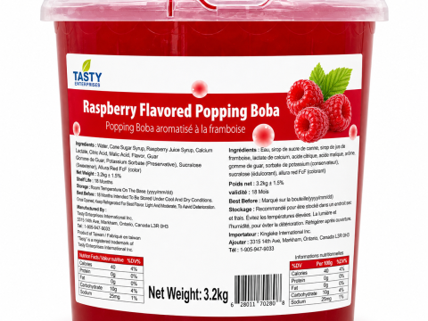 “Tasty” Raspberry Popping Boba