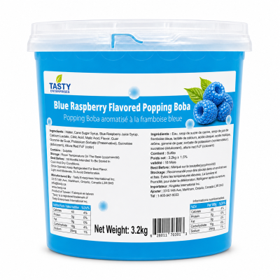 “Tasty” Blue Raspberry Popping Boba