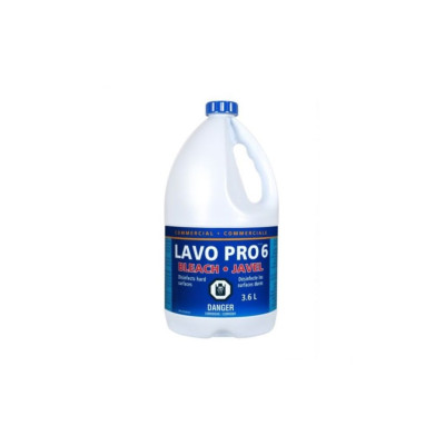Lavo Pro 6% Chlorine Bleach, 3.6L, 6/Case