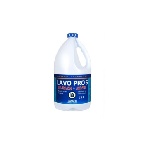 Lavo Pro 6% Chlorine Bleach, 3.6L, 6/Case