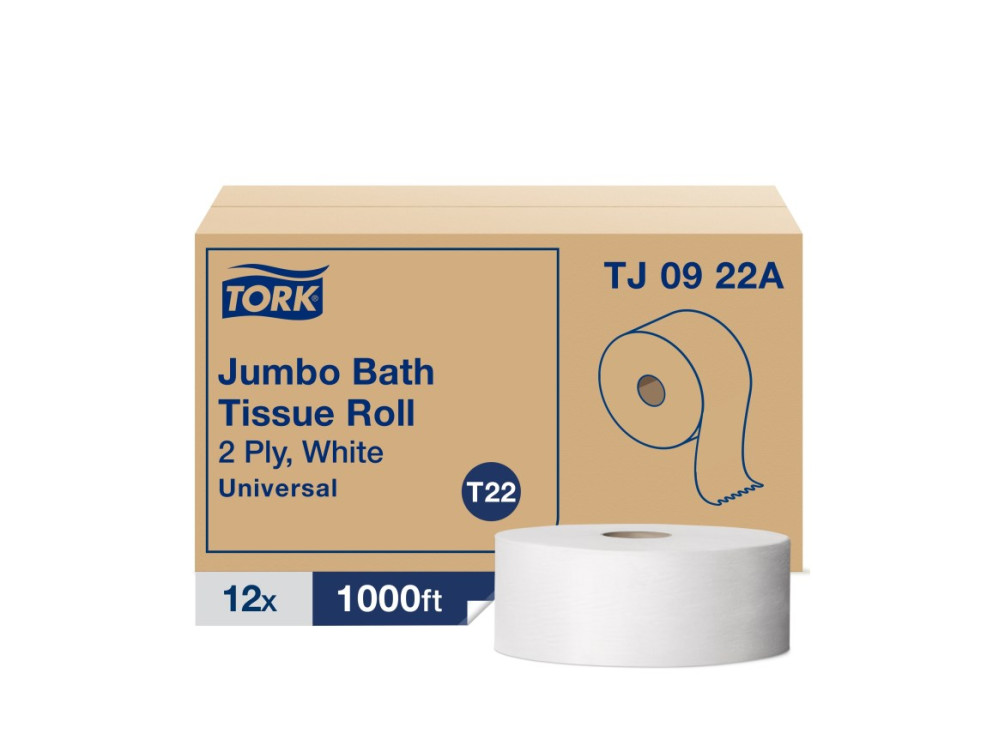 Tork® Universal Jumbo Bath Tissue Roll, 2-Ply, 3.55