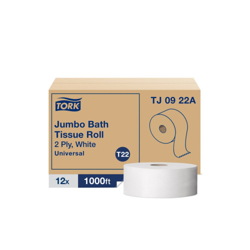 Tork® Universal Jumbo Bath Tissue Roll, 2-Ply, 3.55