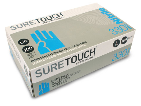 Suretouch™ Disposable Nitrile Glove, Powder Free, 3mil, Blue