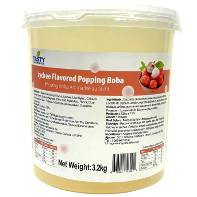 “Tasty” Lychee Popping Boba”Tasty”
