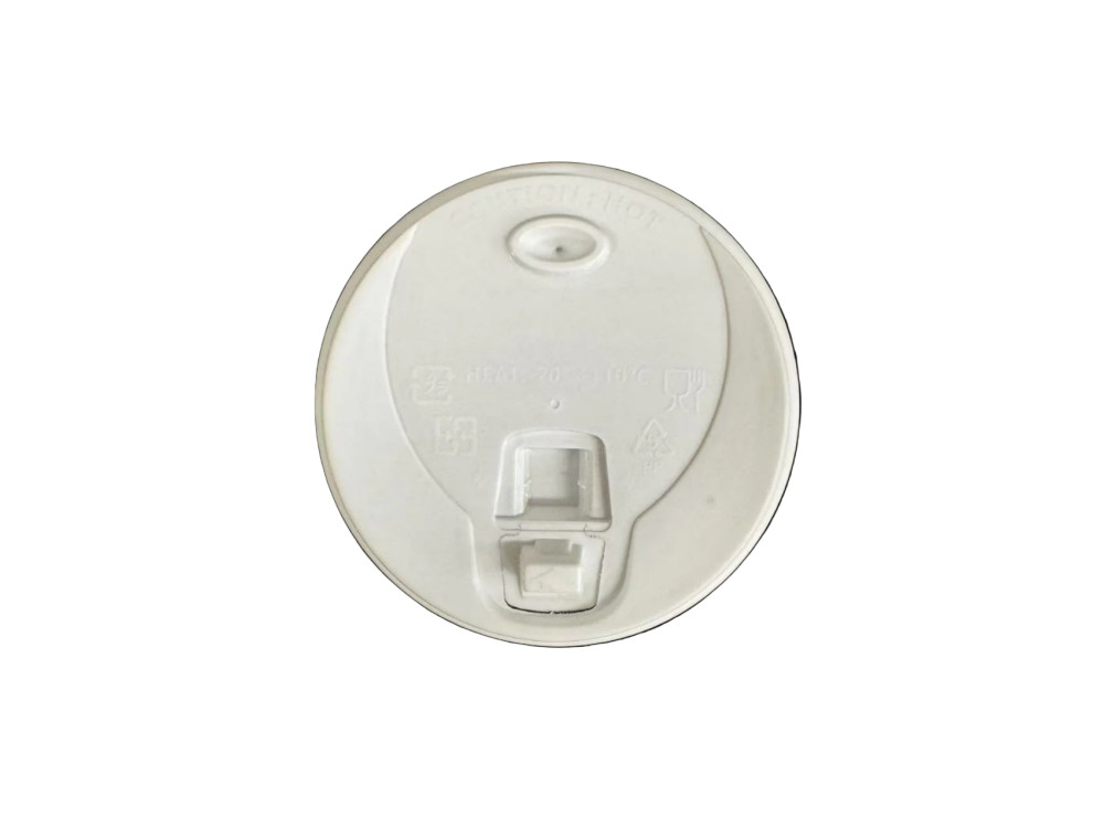 V690 PP White Plastic Coffee Cup Lid