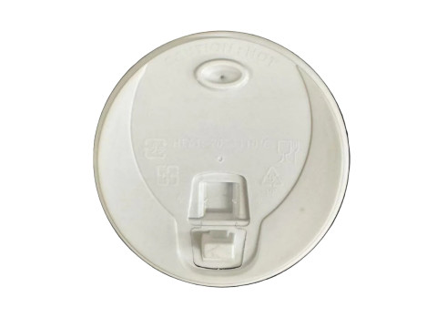 V690 PP White Plastic Coffee Cup Lid