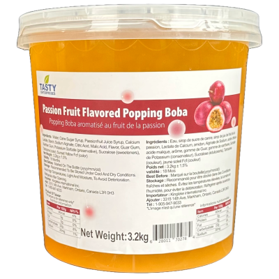 “Tasty” Passion Fruit Popping Boba”Tasty”