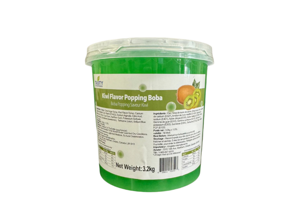 “Tasty” Kiwi Popping Boba
