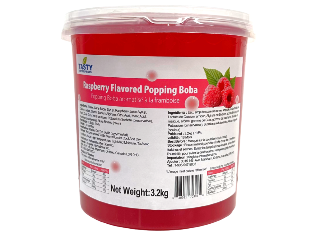 “Tasty” Raspberry Popping Boba