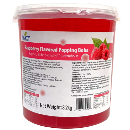 “Tasty” Raspberry Popping Boba
