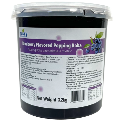 Tasty” Blueberry Popping Boba