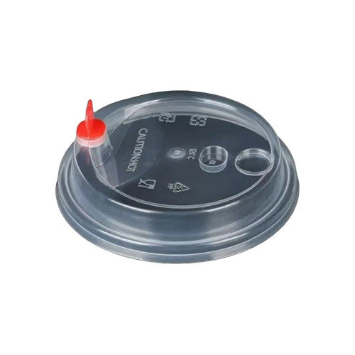 90mm PP Clear Dome Lid w/Red Heart [DT-CN]
