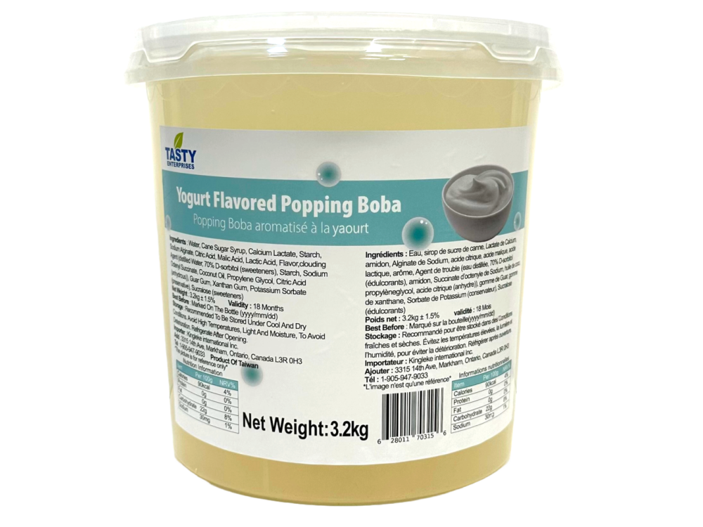 “Tasty” Yogurt Popping Boba