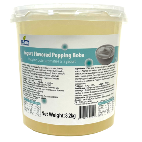 “Tasty” Yogurt Popping Boba