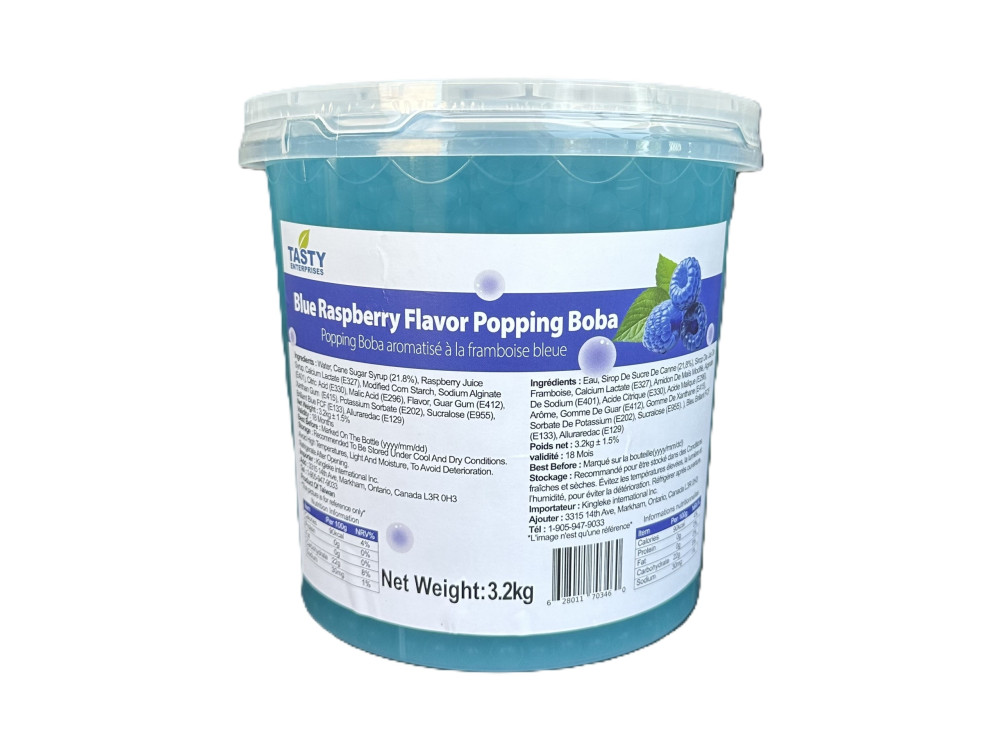 “Tasty” Blue Raspberry Popping Boba”Tasty”