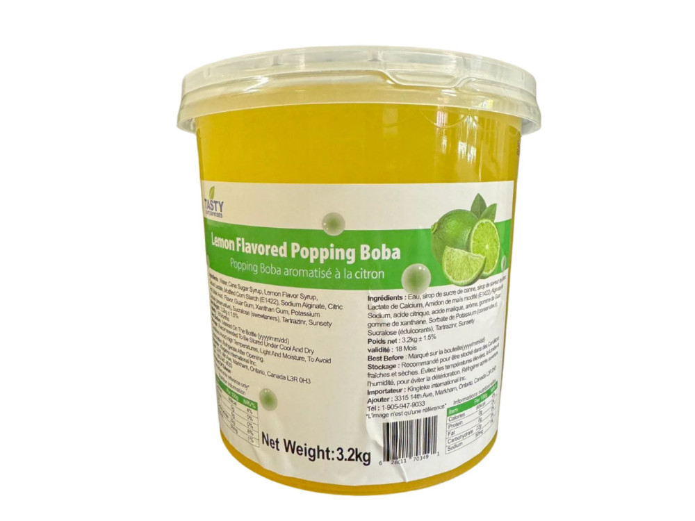 “Tasty” Lemon Popping Boba