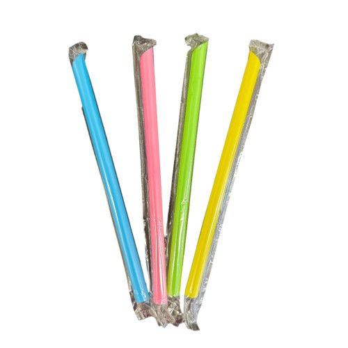 “Tasty” Plastic Straw – Multicolor, Wrapped9″